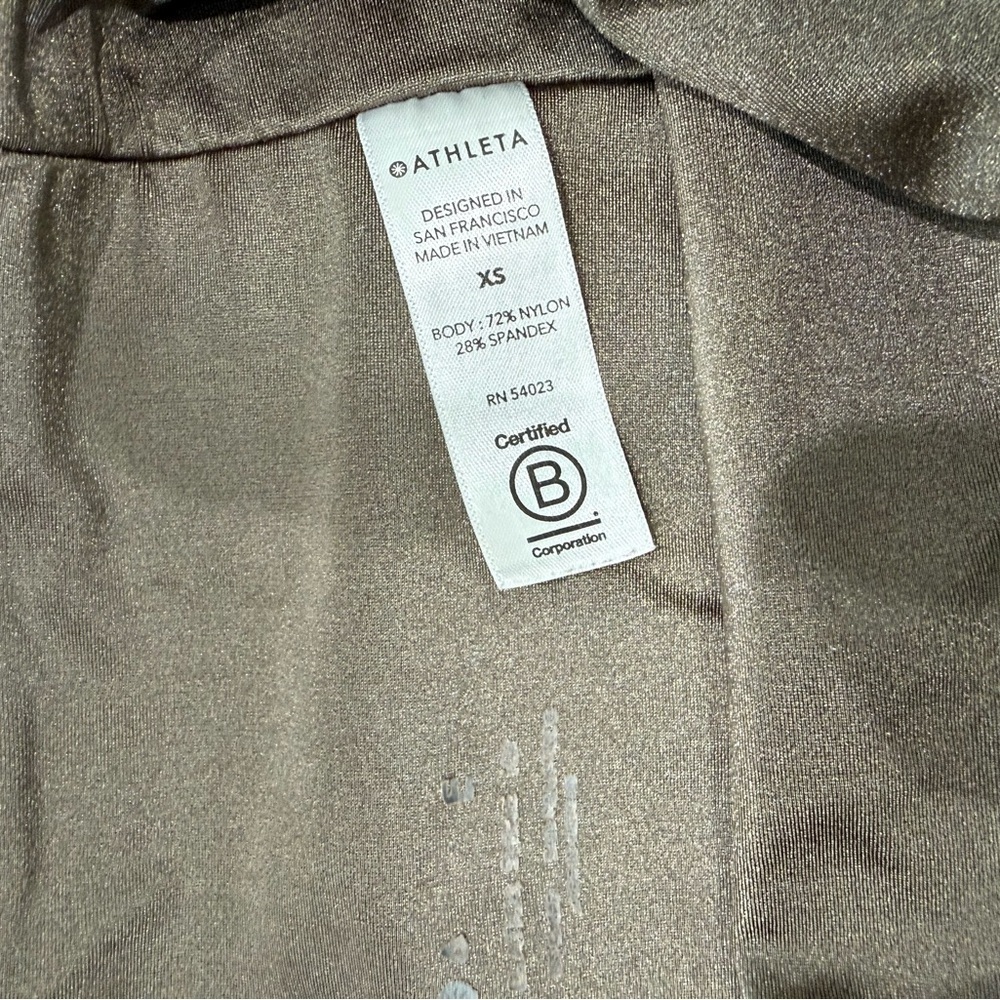 Athleta Elation Shine Tight Coffee House Size XS - Picture 5 of 5